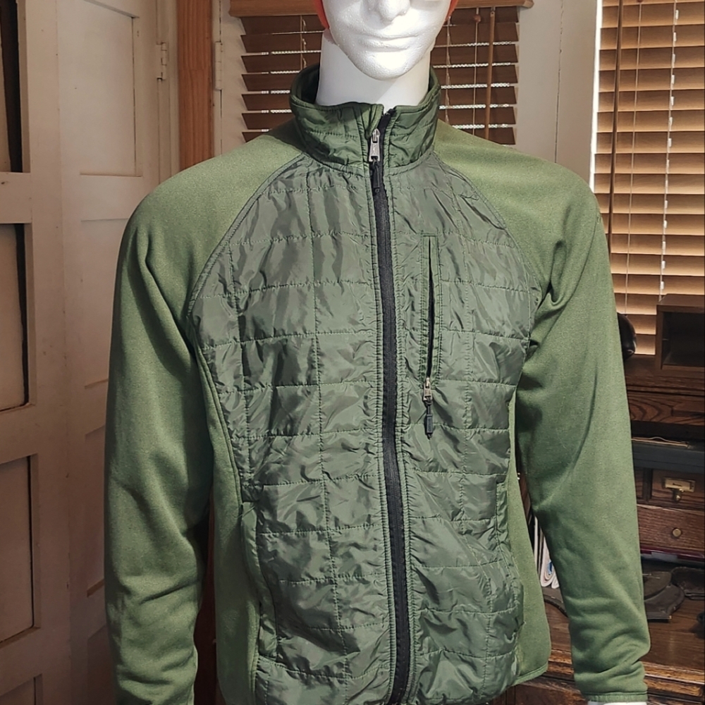 Orvis Long Sleeve Quilted Puffer Jacket In Olive Drab Size Medium